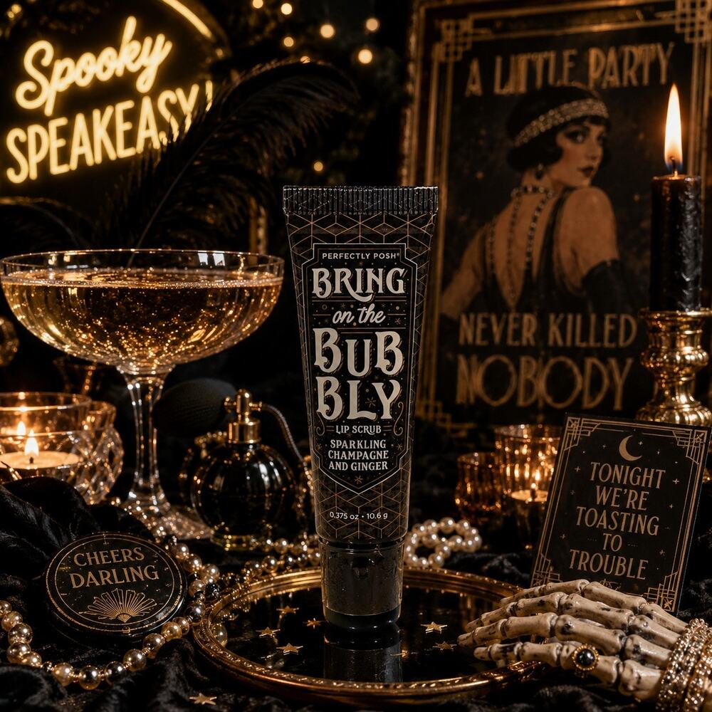 Perfectly Posh Bring On The Bubbly Lip Scrub Champagne Ginger Rare Retired